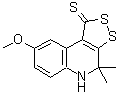 structure of CAS# 135692-39-6, 8-Methoxy-4,4-Dimethyl-4,5-Dihydro-1H-[1,2]Dithiolo[3,4-c]Quinoline-1-Thione;8-methoxy<wbr>-4,4-dime<wbr>thyl-4,5-<wbr>dihydro-1<wbr>,2-dithio<wbr>leno[5,4-<wbr>c]quinoli<wbr>ne-1-thio<wbr>ne;MFCD00187425;BAS 00096153