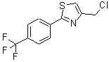 structure of CAS# 135873-35-7, 4-(Chloromethyl)-2-[4-(Trifluoromethyl)Phenyl]-1,3-Thiazole;4-(chloromethyl)-2-(4-(trifluoromethyl)phenyl)thiazole;4-(Chloro<wbr>methyl)-2<wbr>-[4-(trif<wbr>luorometh<wbr>yl)phenyl<wbr>]-1,3-thi<wbr>azole 95+%;4-(Chloromethyl)-2-[4-(trifluoromethyl)phenyl]thiazole