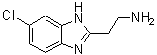 structure of CAS# 135875-16-0, 2-(6-Chloro-1H-Benzimidazol-2-Yl)Ethanamine;1H-Benzimidazole-2-ethanamine, 5-chloro-(9CI);2-(5-Chlo<wbr>ro-1H-1,3<wbr>-Benzodia<wbr>zol-2-Yl)<wbr>Ethan-1-A<wbr>mine Dihy<wbr>drochlori<wbr>de;2-(5-Chloro-1H-benzimidazol-2-yl)ethanamine #