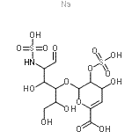 structure of CAS# 136098-03-8, 2-deoxy-4-O-(4-deoxy-2-O-sulfohex-4-enopyranuronosyl)-2-(sulfoamino)-Hexose sodium salt (1:1);(α-δUA-2S-[1->4]-GlcNS);Heparin disaccharide III-S sodium salt;H9392_SIGMA