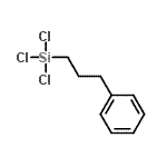 结构式 CAS# 13617-40-8, 三氯(3-苯基丙基)硅烷