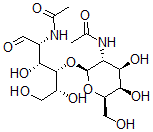 CAS#: 136198-41-9， N-[(2S,3R,4R,5R,6R)-2-[(2R,3S,4R,5R)-5-Acetamido-1,2,4-Trihydroxy-6-Oxohexan-3-Yl]Oxy-4,5-Dihydroxy-6-(Hydroxymethyl)Oxan-3-Yl]Acetamide