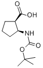 structure of CAS# 136315-70-3, (1R,2S)-2-[(2-Methylpropan-2-Yl)Oxycarbonylamino]Cyclopentane-1-Carboxylic Acid;(1R,2S)-2-(Tert-Butoxycarbonylamino)Cyclopentane-1-Carboxylate;(1R,2S)-2-[(Tert-Butoxy-Oxomethyl)Amino]-1-Cyclopentanecarboxylate;Zinc01081347