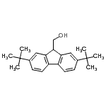 structure of CAS# 136453-59-3, [2,7-Bis(2-Methyl-2-Propanyl)-9H-Fluoren-9-Yl]Methanol;2,7-DI-TERT-BUTYL-9-FLUORENYLM;2,7-Di-tert-butyl-9-fluorenylmethanol;2,7-Di-tert-butylfluorenylmethanol