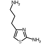 structure of CAS# 136604-78-9, 4-(3-Aminopropyl)-1,3-Thiazol-2-Amine;4-(3-Aminopropyl)-1,3-thiazol-2-amine;4-(3-aminopropyl)-1,3-thiazol-2-amine dihydrochloride;4-(3-aminopropyl)thiazol-2-amine
