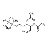 structure of CAS# 136656-49-0, 3,4-Di-O-Acetyl-2,6-Anhydro-5-Deoxy-1-O-[Dimethyl(2-Methyl-2-Propanyl)Silyl]-D-Arabino-Hex-5-Enitol;3,4-di-acetyl-6-O-(tert-butyldimethylsilyl)-D- Galactal;3,4-Di-O-acetyl-6-O-(tert-butyldimethylsilyl)-D-galactal;498157_ALDRICH