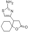 structure of CAS# 137180-65-5, (4R)-4-(2-Amino-1,3-Thiazol-4-Yl)-1-Oxaspiro[4.5]Decan-2-One;(4R)-4-(2-Aminothiazol-4-Yl)-1-Oxaspiro[4.5]Decan-2-One;(4R)-4-(2-Amino-4-Thiazolyl)-1-Oxaspiro[4.5]Decan-2-One;Zinc00306593
