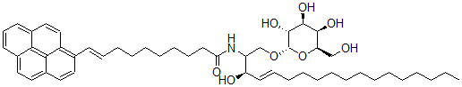 CAS#: 137593-41-0， (E)-N-[(E,3R)-3-Hydroxy-1-[(2S,3R,4S,5R,6R)-3,4,5-Trihydroxy-6-(Hydroxymethyl)Oxan-2-Yl]Oxyoctadec-4-En-2-Yl]-10-Pyren-1-Yldec-9-Enamide