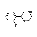 structure of CAS# 137684-18-5, 2-(2-Fluorophenyl)Piperazine;MFCD07373075