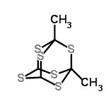 CAS#: 13787-68-3， 1,3-Dimethyl-2,4,6,8,9,10-Hexathiatricyclo[3.3.1.1<Sup>3,7</Sup>]Decane