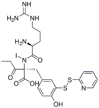 CAS#: 138191-81-8， (2R)-2-[[(2S)-2-Amino-5-(Diaminomethylideneamino)Pentanoyl]-Iodoamino]-2-[(4-Hydroxy-3-Pyridin-2-Yldisulfanylphenyl)Methyl]-3-Oxopentanoic Acid