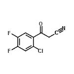 structure of CAS# 139218-69-2, 3-(2-Chloro-4,5-Difluorophenyl)-3-Oxopropanenitrile;2-Chloro-4,5-difluorobenzoylacetonitrile;MFCD02260826