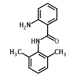 structure of CAS# 13922-38-8, 2-Amino-N-(2,6-Dimethylphenyl)Benzamide;(2-aminophenyl)-N-(2,6-dimethylphenyl)carboxamide;2-amino-N-(2,6-dimethylphenyl)benzamide;2-Amino-N-(2,6-dimethyl-phenyl)-benzamide