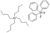 structure of CAS# 139353-88-1, N,N,N-Tributyl-1-Butanaminium (Tb-5-11)-Difluorotriphenylstannate (1:1);TETRA-N-BUTYLAMMONIUM DIFLUOROTRIPHENYLSTANNATE;Tetrabutylammonium Difluorotriphenylstannane;TETRABUTYLAMMONIUM DIFLUOROTRIPHENYLSTANNATE