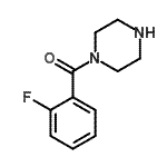 结构式 CAS# 139516-64-6, (2-氟苯基)(1-哌嗪基)甲酮