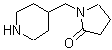 structure of CAS# 139726-90-2, 1-(4-Piperidinylmethyl)-2-Pyrrolidinone;1-Piperidin-4-ylmethyl-pyrrolidin-2-one;MFCD06408737