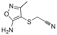 CAS#: 140455-00-1， [(5-Amino-3-Methyl-4-Isoxazolyl)Thio]-Acetonitrile