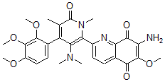 CAS#: 140458-70-4， 7-Amino-2-[3-Dimethylamino-1,5-Dimethyl-6-Oxo-4-(2,3,4-Trimethoxyphenyl)Pyridin-2-Yl]-6-Methoxyquinoline-5,8-Dione