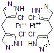 CAS#: 140657-78-9， Bis(4,4'-dipyrazolylmethane-N,N')-bis(dichloroplatinum II)