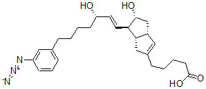 CAS#: 140900-65-8， 5-[(3aS,5R,6R,6aS)-6-[(E,3S)-7-(3-Azidophenyl)-3-Hydroxyhept-1-Enyl]-5-Hydroxy-1,3a,4,5,6,6a-Hexahydropentalen-2-Yl]Pentanoic Acid