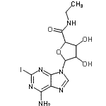 CAS#: 141018-29-3， 5-(6-Amino-2-Iodo-9H-Purin-9-Yl)-N-Ethyl-3,4-Dihydroxytetrahydro-2-Furancarboxamide