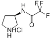 structure of CAS# 141043-16-5, 2,2,2-Trifluoro-N-(3R)-3-Pyrrolidinyl-Acetamide Hydrochloride (1:1)