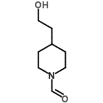 结构式 CAS# 141047-47-4, 4-(2-羟基乙基)-1-哌啶甲醛