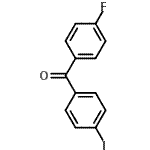 结构式 CAS# 141763-55-5, (4-氟苯基)(4-碘苯基)甲酮