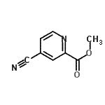 structure of CAS# 142729-98-4, Methyl 4-Cyano-2-Pyridinecarboxylate;methyl 4-cyanopicolinate;methyl 4-cyanopyridine-2-carboxylate