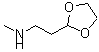 structure of CAS# 142753-10-4, 2-(1,3-Dioxolan-2-Yl)-N-Methylethanamine;[2-(1,3-Dioxolan-2-Yl)Ethyl](Methyl)Amine;2-(N-Methyl-2-aminoethyl)-1,3-dioxolane;MFCD00191459