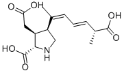 structure of CAS# 14277-97-5, Domoic acid sodium salt;Trisodium (2S,3S,4S)-4-[(1Z,3E,5R)-1,5-Dimethyl-6-Oxido-6-Oxo-Hexa-1,3-Dienyl]-3-(2-Oxido-2-Oxo-Ethyl)Pyrrolidine-2-Carboxylate;Trisodium (2S,3S,4S)-4-[(1Z,3E,5R)-1,5-Dimethyl-6-Oxido-6-Oxohexa-1,3-Dienyl]-3-(2-Oxido-2-Oxoethyl)-2-Pyrrolidinecarboxylate;Trisodium (2S,3S,4S)-4-[(1Z,3E,5R)-6-Keto-1,5-Dimethyl-6-Oxido-Hexa-1,3-Dienyl]-3-(2-Keto-2-Oxido-Ethyl)Pyrrolidine-2-Carboxylate