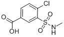 结构式 CAS# 1429-44-3, 4-氯-3-[(甲基氨基)磺酰基]苯甲酸