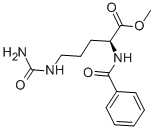 structure of CAS# 14325-36-1, N5-(Aminocarbonyl)-N2-Benzoyl-L-Ornithine Methyl Ester;Methyl (2S)-2-(Benzoylamino)-5-Ureido-Pentanoate;(2S)-2-[(Oxo-Phenylmethyl)Amino]-5-Ureidopentanoic Acid Methyl Ester;(2S)-2-(Benzoylamino)-5-Ureido-Valeric Acid Methyl Ester