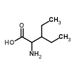 structure of CAS# 14328-54-2, 3-Ethylnorvaline;(Pent-3-yl) glycine;(R)-2-Amino-3-ethylpentanoic acid;(S)-2-Amino-3-ethylpentanoic acid