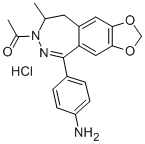 CAS#: 143692-40-4， 1-(4-Aminophenyl)-3-Acetyl-4-Methyl-7,8-Methylene-Dioxy-3,4-Dihydro-5H-2,3-Benzodiazepine