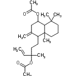 结构式 CAS# 1438-66-0, 4-(3-乙酰氧基-3-甲基-4-戊烯-1-基)-4A,8,8-三甲基-3-亚甲基十氢-1-萘基乙酸酯