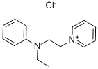 structure of CAS# 14408-19-6, 1-(2-(Ethylphenylamino)ethyl)pyridinium chloride;N-Ethyl-N-[2-(1-Pyridin-1-Iumyl)Ethyl]Aniline Chloride;Ethyl-Phenyl-(2-Pyridin-1-Ium-1-Ylethyl)Amine Chloride;2-(N-Phenyl-N-Ethyl)Aminoethylpyridinium Chloride