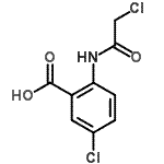 structure of CAS# 14422-50-5, 5-Chloro-2-[(Chloroacetyl)Amino]Benzoic Acid;5-chloro-2-[(chloroacetyl)amino]benzoic acid;5-CHLORO-2-[(CHLOROACETYL)AMINO]BENZOICACID;MFCD00157380