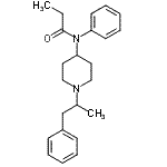 结构式 CAS# 1443-44-3, N-苯基-N-[1-(1-苯基-2-丙基)-4-哌啶基]丙酰胺