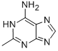 structure of CAS# 1445-08-5, 2-Methyl-9H-Purin-6-Amine;(2-Methyl-7H-Purin-6-Yl)Amine;1H-Purin-6-Amine, 2-Methyl- (9Ci);2-Methyl-1H-Purin-6-Amine