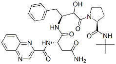 CAS#: 144779-91-9， (2S)-N-[(2S,3S)-4-[(2S)-2-(Tert-Butylcarbamoyl)Pyrrolidin-1-Yl]-3-Hydroxy-4-Oxo-1-Phenylbutan-2-Yl]-2-(Quinoxaline-2-Carbonylamino)Butanediamide