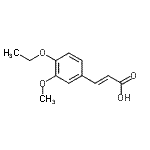 structure of CAS# 144878-40-0, (2E)-3-(4-Ethoxy-3-Methoxyphenyl)Acrylic Acid;