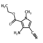 structure of CAS# 145162-36-3, Ethyl 3-Amino-4-Cyano-1-Methyl-1H-Pyrrole-2-Carboxylate;ethyl 3-amino-4-cyano-1-methyl-1H-pyrrole-2-carboxylate;MFCD00848466;AK-660/36747023