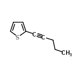 CAS#: 145349-58-2， 2-(1-Pentyn-1-Yl)Thiophene