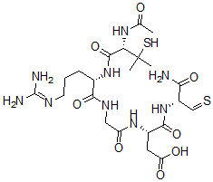 CAS#: 145706-74-7， (3S)-3-[[2-[[(2S)-2-[[(2S)-2-Acetamido-3-Methyl-3-Sulfanylbutanoyl]Amino]-5-(Diaminomethylideneamino)Pentanoyl]Amino]Acetyl]Amino]-4-[[(2R)-1-Amino-1-Oxo-3-Sulfanylidenepropan-2-Yl]Amino]-4-Oxobutanoic Acid