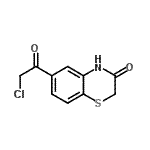 structure of CAS# 145736-61-4, 6-(Chloroacetyl)-2H-1,4-Benzothiazin-3(4H)-One;6-Chloroacetyl-2H-1,4-benzothiazin-3(4H)-one;658332_ALDRICH