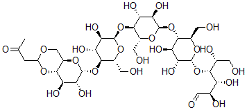 CAS#: 145932-53-2， 4,6-O-3-Ketobutylidene maltopentaose