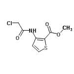 结构式 CAS# 146381-88-6, 甲基3-[(氯乙酰基)氨基]-2-噻吩羧酸酯