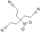 structure of CAS# 1466-48-4, 4-(2-Cyanoethyl)-4-Nitro-Heptanedinitrile;1,5-Dicyano-3-(2-Cyanoethyl)-N-Hydroxypentan-3-Amine Oxide;4-(2-Cyanoethyl)-4-Nitroheptanedinitrile;4-(2-Cyanoethyl)-4-(Hydroxy-Oxido-Amino)Heptanedinitrile