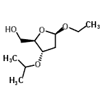 CAS#: 146764-52-5， Ethyl 2-deoxy-3-O-isopropyl-beta-D-erythro-pentofuranoside